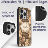 Gingerbread Men with Santa Hats Printed Design Custom Name Protective Phone Case Mobile Cover Durable Everyday Smartphone Shock Resistant