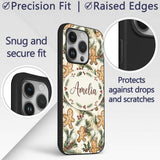 Cute Gingerbread Cookies with Holly and Pine Custom Name Protective Phone Case Mobile Cover Durable Everyday Smartphone Shock Resistant