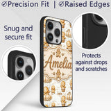 Cute Gingerbread Characters in Hot Air Balloons Custom Name Protective Phone Case Mobile Cover Durable Everyday Smartphone Shock Resistant