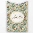 Cute Gingerbread Cookies with Pinecones and Snowflakes Seamless  Personalised Custom Name Super Soft Fleece Blanket Bed Sofa Throw