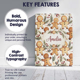 Personalised Name Cute Gingerbread Cookies Custom  Unique Gift Idea Elegant Feature Canvas Wall Art Print Decor Picture Ready to Hang
