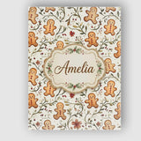 Personalised Name Cute Gingerbread Cookies Custom  Unique Gift Idea Elegant Feature Canvas Wall Art Print Decor Picture Ready to Hang