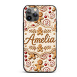 Cute Gingerbread Cookies with Swirl Candies and Custom Name Protective Phone Case Mobile Cover Durable Everyday Smartphone Shock Resistant