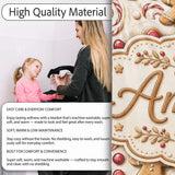 Cute Gingerbread Cookies with Swirl Candies and Bows Seamless  Personalised Custom Name Super Soft Fleece Blanket Bed Sofa Throw