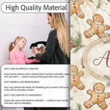 Cute Gingerbread Cookies with Pine Sprigs and Snowflakes Seamless  Personalised Custom Name Super Soft Fleece Blanket Bed Sofa Throw