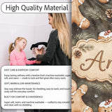 Cute Gingerbread Cookies with Pinecones and Fir Branches Seamless  Personalised Custom Name Super Soft Fleece Blanket Bed Sofa Throw