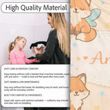 Cute Fairy Fox Cartoon Animal Pattern Cute Unique Gift Lovely  Personalised Custom Name Super Soft Fleece Blanket Bed Sofa Throw