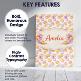 Personalised Name Pastel Cream Swirl Meringue Dessert Seamless Custom Modern Room Accent Canvas Wall Art Print Decor Picture Ready to Hang