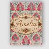 Personalised Name Classic Ornamental Floral Custom  Bespoke Interior Contemporary Canvas Wall Art Print Decor Picture Ready to Hang