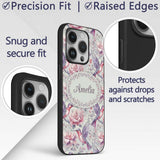 Vintage Style Hummingbird and Printed Design Custom Name Protective Phone Case Mobile Cover Durable Everyday Smartphone Shock Resistant