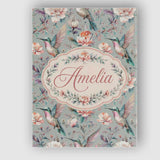 Personalised Name Elegant Hummingbird with Custom  Bespoke Contemporary Statement Canvas Wall Art Print Decor Picture Ready to Hang
