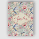 Personalised Name Pastel Hummingbird and Custom  Unique Gift Idea Elegant Feature Canvas Wall Art Print Decor Picture Ready to Hang