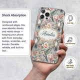 Vintage Hummingbird with Soft Printed Design Custom Name Protective Phone Case Mobile Cover Durable Everyday Smartphone Shock Resistant