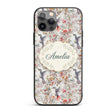 Elegant Hummingbird with Floral Bloom Garden Custom Name Protective Phone Case Mobile Cover Durable Everyday Smartphone Shock Resistant