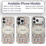 Elegant Hummingbird with Floral Bloom Garden Custom Name Protective Phone Case Mobile Cover Durable Everyday Smartphone Shock Resistant