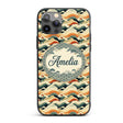 Style Ocean Waves with Warm Tones Printed Design Custom Name Protective Phone Case Mobile Cover Durable Everyday Smartphone Shock Resistant