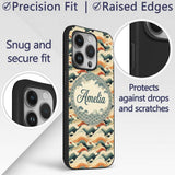 Style Ocean Waves with Warm Tones Printed Design Custom Name Protective Phone Case Mobile Cover Durable Everyday Smartphone Shock Resistant