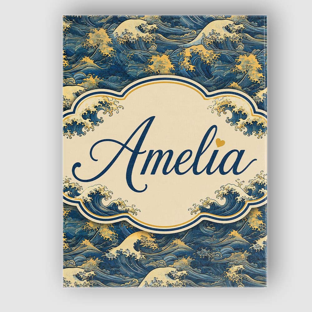 Personalised Name Elegant Gold and Deep Custom  Unique Gift Idea Modern Room Accent Canvas Wall Art Print Decor Picture Ready to Hang