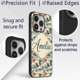 Detailed Japanese Wave Foam Pattern Seamless Custom Name Protective Phone Case Mobile Cover Durable Everyday Smartphone Shock Resistant
