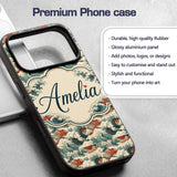 Detailed Japanese Wave Foam Pattern Seamless Custom Name Protective Phone Case Mobile Cover Durable Everyday Smartphone Shock Resistant
