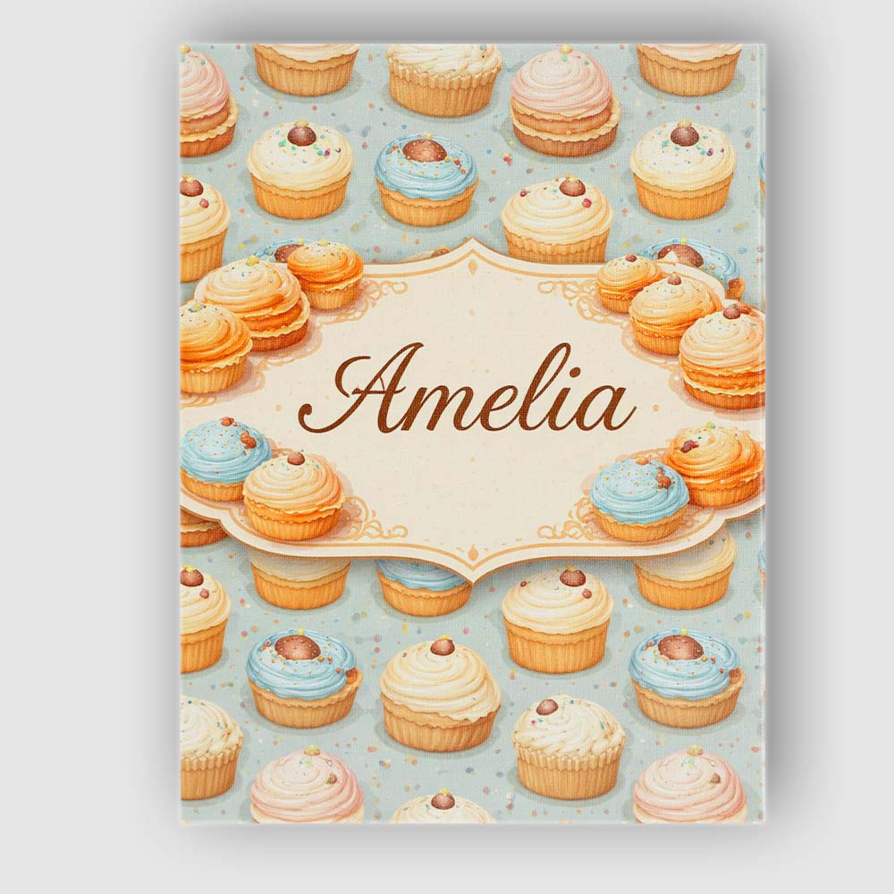 Personalised Name Coffee Cream Bun Pastry Seamless Pattern Perfect Custom  Unique Canvas Wall Art Print Decor Picture Ready to Hang