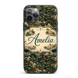 Lush River Valley Town Scenic Seamless Pattern Custom Name Protective Phone Case Mobile Cover Durable Everyday Smartphone Shock Resistant