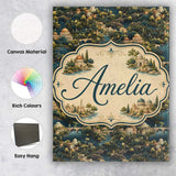Personalised Name Lush River Valley Town Custom  Unique Gift Idea Elegant Feature Canvas Wall Art Print Decor Picture Ready to Hang