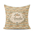 Custom Name Ancient Desert Village Scenic Landscape Seamless Art Square Filled Cushion Throw Pillow Sofa Bed Home Decor Zip Washable UK Made
