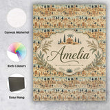 Personalised Name Ancient Desert Village Custom  Unique Gift Idea Elegant Feature Canvas Wall Art Print Decor Picture Ready to Hang