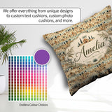 Custom Name Ancient Desert Village Scenic Landscape Seamless Art Square Filled Cushion Throw Pillow Sofa Bed Home Decor Zip Washable UK Made