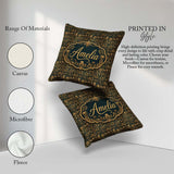 Custom Name Ancient Symbols Decorative Seamless Pattern Art Name Square Filled Cushion Throw Pillow Sofa Bed Home Decor Zip Washable UK Made