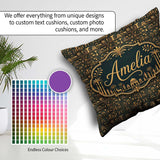 Custom Name Ancient Symbols Decorative Seamless Pattern Art Name Square Filled Cushion Throw Pillow Sofa Bed Home Decor Zip Washable UK Made