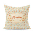 Custom Name Colorful Meringue Swirl Dessert Seamless Pattern Square Filled Cushion Throw Pillow Sofa Bed Home Decor Zip Washable UK Made