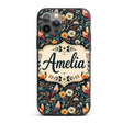 Colorful Parrot Birds Floral Jungle Seamless Custom Name Protective Phone Case Mobile Cover Durable Everyday Smartphone Shock Resistant