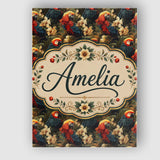 Personalised Name Tropical Macaw Parrot Custom  Modern Room Accent Elegant Feature Canvas Wall Art Print Decor Picture Ready to Hang
