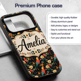 Tropical Parrot Birds and Floral Jungle Seamless Custom Name Protective Phone Case Mobile Cover Durable Everyday Smartphone Shock Resistant