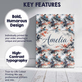 Personalised Name Asian Woman Floral Tree Custom  Unique Gift Idea Elegant Feature Canvas Wall Art Print Decor Picture Ready to Hang