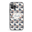 Japanese Woman Kimono Cherry Blossom Seamless Custom Name Protective Phone Case Mobile Cover Durable Everyday Smartphone Shock Resistant