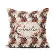 Custom Name Samurai Warrior Red Blossom Tree Seamless Name Cute Square Filled Cushion Throw Pillow Sofa Bed Home Decor Zip Washable UK Made