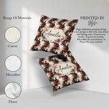 Custom Name Samurai Warrior Red Blossom Tree Seamless Name Cute Square Filled Cushion Throw Pillow Sofa Bed Home Decor Zip Washable UK Made