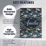 Personalised Name Colorful Tropical Fish Custom  Unique Gift Idea Elegant Feature Canvas Wall Art Print Decor Picture Ready to Hang