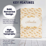 Personalised Name Hand Drawn Cream Puff Sketch Style Minimal Beige Custom  Unique Canvas Wall Art Print Decor Picture Ready to Hang