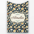 Elegant Pastry Coffee and Dessert Plate Dark Background Seamless  Personalised Custom Name Super Soft Fleece Blanket Bed Sofa Throw