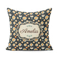 Custom Name Elegant Pastry and Dessert Plate Background Seamless Square Filled Cushion Throw Pillow Sofa Bed Home Decor Zip Washable UK Made