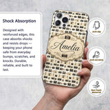 Vintage Camera Collection Photography Seamless Custom Name Protective Phone Case Mobile Cover Durable Everyday Smartphone Shock Resistant