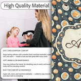 Elegant Pastry Coffee and Dessert Plate Dark Background Seamless  Personalised Custom Name Super Soft Fleece Blanket Bed Sofa Throw