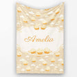 Cute Cupcake and Clouds Sweet Dessert Seamless Pattern Soft Neutral  Personalised Custom Name Super Soft Fleece Blanket Bed Sofa Throw