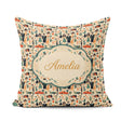 Custom Name Mid Century Fashion People Abstract Seamless Pattern Square Filled Cushion Throw Pillow Sofa Bed Home Decor Zip Washable UK Made