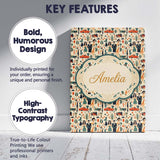 Personalised Name Mid Century Fashion Custom Modern Room Accent Creative Decorator Style Canvas Wall Art Print Decor Picture Ready to Hang