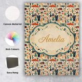 Personalised Name Mid Century Fashion Custom Modern Room Accent Creative Decorator Style Canvas Wall Art Print Decor Picture Ready to Hang